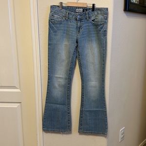 Aero jeans 7/8 short hairy skinny flare